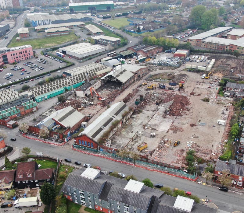 Remediation on a former coated fabrics factory site, Greater Manchester