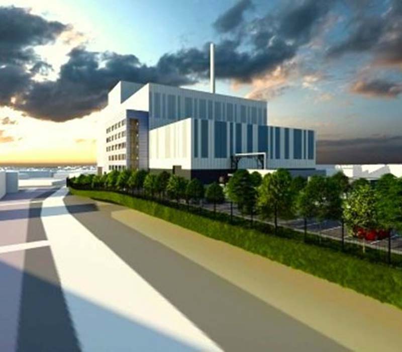 Completed mockup of the new energy from waste facility.