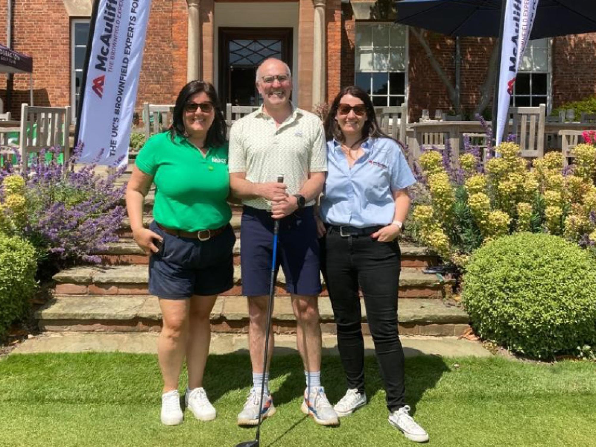 Midlands business leaders swung into action to raise a record £17,266 for the NSPCC at McAuliffe’s annual Golf Day in July.