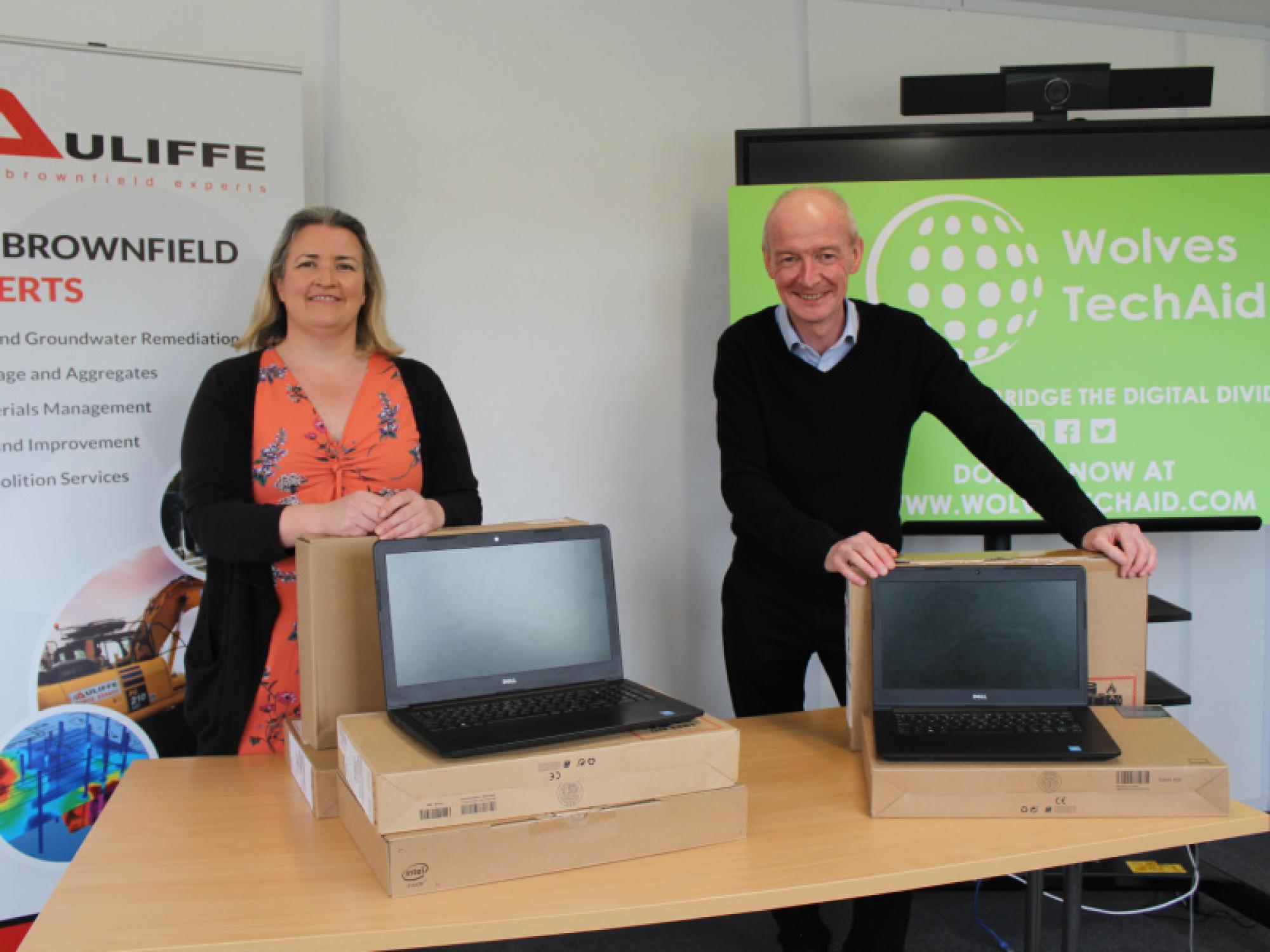 McAuliffe Foundation donates laptops to Wolverhampton school children