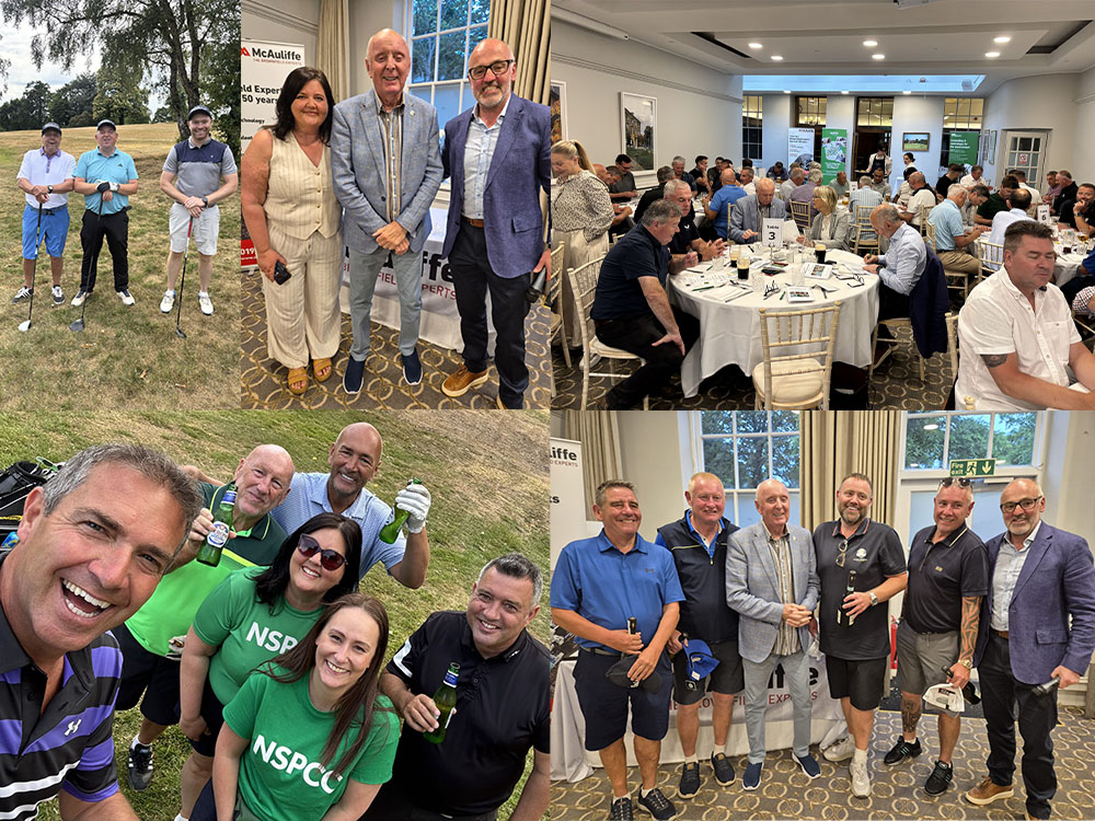 collage of attendees of the mcauliffe golf day 2025